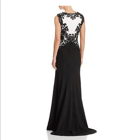 Tadashi Shoji Embellished Textured Crepe Gown - Picture 2 of 5